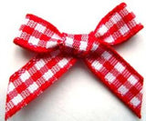 RB300 Red Gingham Ribbon Bow - Ribbonmoon