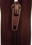 Z2798 18cm Congo Brown Nylon No.5 Closed End Zip - Ribbonmoon