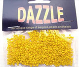 BEAD29 1.5mm Yellow Glass Rocialle Beads, size 10/0 - Ribbonmoon