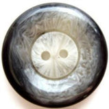 B6795 26mm Black and Natural Greys Chunky High Gloss 2 Hole Button - Ribbonmoon
