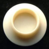B6219 22mm Cream Chunky Bone Sheen Shank Button, Deep Centre - Ribbonmoon