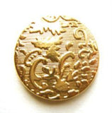 B4794 20mm Pale Gold Metal Alloy Textured Shank Button - Ribbonmoon