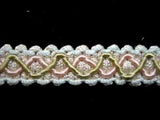 FT1354 12mm Cream, Blue, Pink and Green Braid Trimming