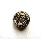 B11022 11mm Gilded Silver Poly and Black Textured Shank Button - Ribbonmoon