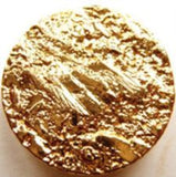 B9965 25mm Gold Gilded Poly Textured Shank Button - Ribbonmoon