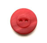 B13723 17mm Geranium Pink Matt 2 Hole Button - Ribbonmoon