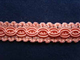 FT964 12mm Coral Pink Cord Decorated Braid Trimming