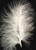 MARAB47 White Marabou Feathers, 20 per pack. 10cm x 15cm approx - Ribbonmoon
