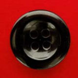 B2485 17mm Black 4 Hole Trouser or Brace Type Button - Ribbonmoon