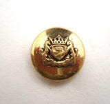 B14492 15mm Gilded Gold Poly Shank Button, Coat of Arms Design - Ribbonmoon
