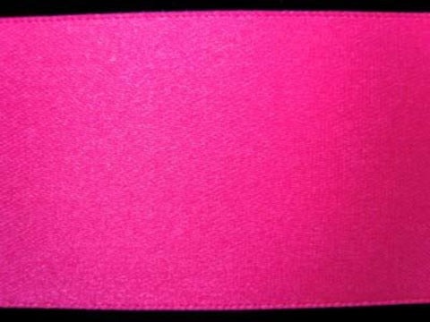R3135C 25mm Shocking Pink Double Sided Satin Ribbon by Berisfords - Ribbonmoon