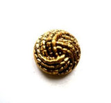 B10011 13mm Metallic Antique Gold Gilded Poly Shank Button - Ribbonmoon