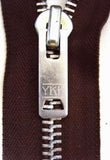 Z2159 45cm Misty Dark Brown YKK Metal Teeth No.9 Open End Zip - Ribbonmoon
