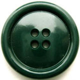 B11349 28mm Dark Woodpecker Green Glossy 4 Hole Button - Ribbonmoon