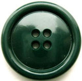 B11349 28mm Dark Woodpecker Green Glossy 4 Hole Button - Ribbonmoon