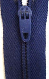 Z3838 10cm Light Royal Navy Nylon Pin Lock No.3 Closed End Zip - Ribbonmoon