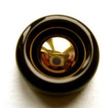 B11003 19mm Black and Gilded Gold Shank Button - Ribbonmoon