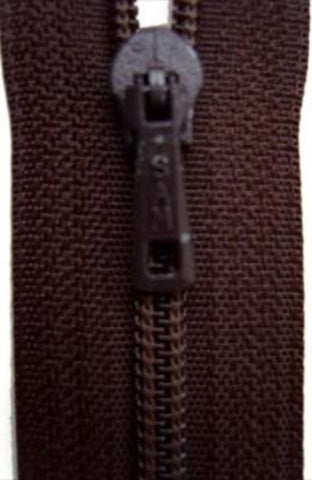 Z3824 14cm Congo Brown Nylon Pin Lock No.3 Closed End Zip - Ribbonmoon