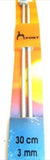 KP01 3mm x 30cm Knitting Pins / Needles Aluminium - Ribbonmoon