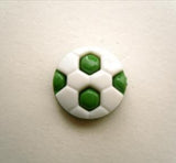 B18154 14mm Green Football Design Novelty Shank Button