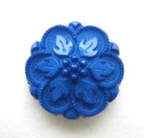B13796 19mm Royal Blue Textured Shank Button - Ribbonmoon