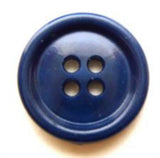 B9149 19mm Dark Dusky Royal Blue Gloss 4 Hole Button - Ribbonmoon