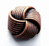B5215 19mm Gilded Antique Copper Poly Knot Shank Button - Ribbonmoon