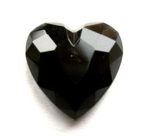 B13018 18mm Black Love Heart Shape Shank Button, Golf Ball Finish - Ribbonmoon