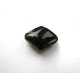 B17693 11mm Black Shaped Glossy Shank Button - Ribbonmoon