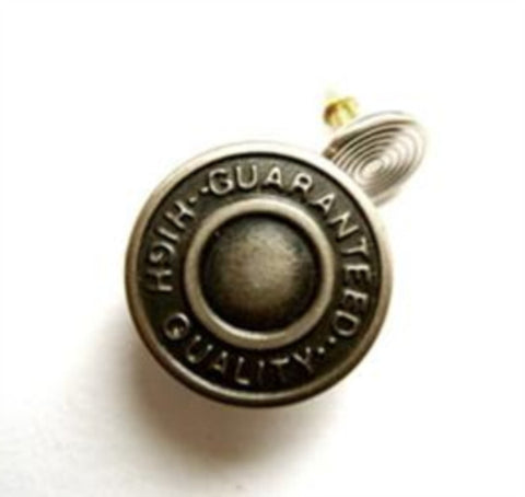 B13176 17mm Antique Gun Metal Hammer on Jeans Button with Rivet - Ribbonmoon