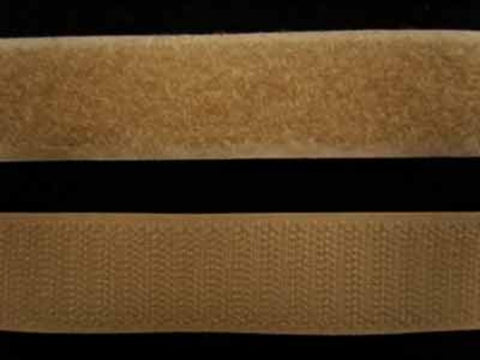 HL15 25mm Beige Sew On Hook and Loop Fastening Tape - Ribbonmoon