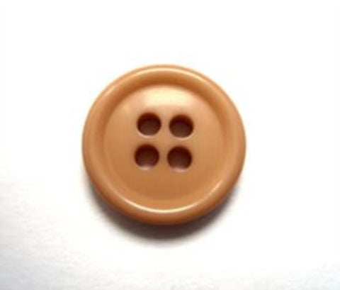 B10949 15mm Camel Glossy 4 Hole Button - Ribbonmoon