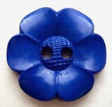 B6358 22mm Dark Royal Blue Flower Shaped 2 Hole Button - Ribbonmoon