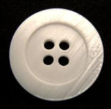 B10044 20mm Bridal White Semi Pearlised 4 Hole Button - Ribbonmoon