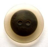 B6259 20mm Shimmery Bronze 2 Hole Button with a Clear Rim - Ribbonmoon