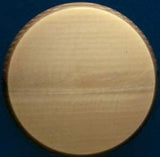 B2861 50mm Fawn Beige Iced Matt Button, Hole Built into the Back - Ribbonmoon