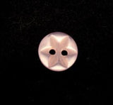 B13805 10mm Very Pale Pink 2 Hole Polyester Star Button - Ribbonmoon
