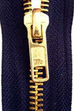 Z3702 20cm Rich Navy No.5 Closed End Jeans Zip with Brass Teeth - Ribbonmoon