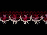 L222L 21mm Pinks, Natural and Wine Flat Cotton Lace