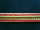 FT212 11m Dusky Pink and Khaki Green Corded Braid Trimming