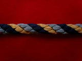C073 6mm Navy, Moonlight Blue and Honey Gold Crepe Cord