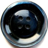 B17471 25mm Tonal Navy and Pearlised Blue High Gloss 4 Hole Button - Ribbonmoon