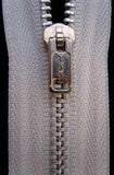 Z1660 YKK 18cm Pale Grey Pin Lock No.3 Closed End Zip with Metal Teeth - Ribbonmoon
