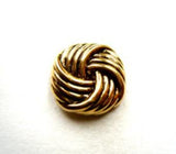 B9961 14mm Gold and Black Gilded Poly Knot Shank Button - Ribbonmoon