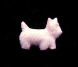 B17217 16mm Pale Baby Pink Scotty Dog Shaped Novelty Shank Button - Ribbonmoon