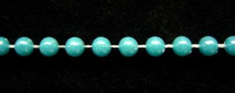 PT38 4mm Turquoise and Iridescent Strung Pearl, Bead String Trimming - Ribbonmoon