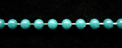 PT38 4mm Turquoise and Iridescent Strung Pearl, Bead String Trimming - Ribbonmoon
