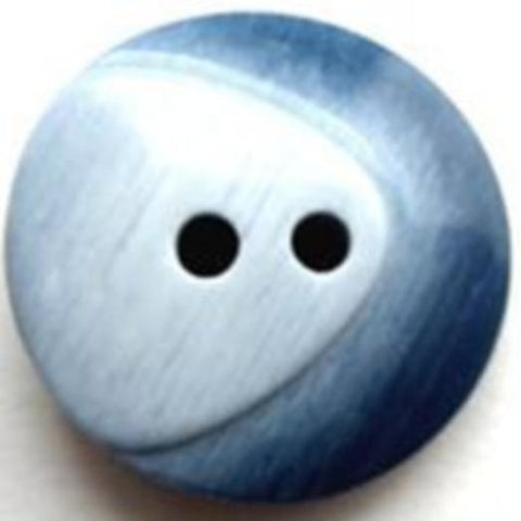 B18176 25mm Frosted Dusky Blue Chunky Glossy 2 Hole Button