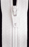 Z3157 31cm White Nylon No.3 Closed End Zip - Ribbonmoon