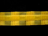 L029 23mm, Yellow Velvet over a Gathered Taffeta - Ribbonmoon